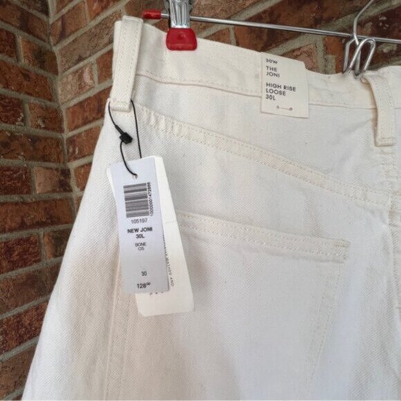 Aritzia   NEW Denim Forum The Joni High Rise Loose  High-waisted jeans Bone - Picture 6 of 13